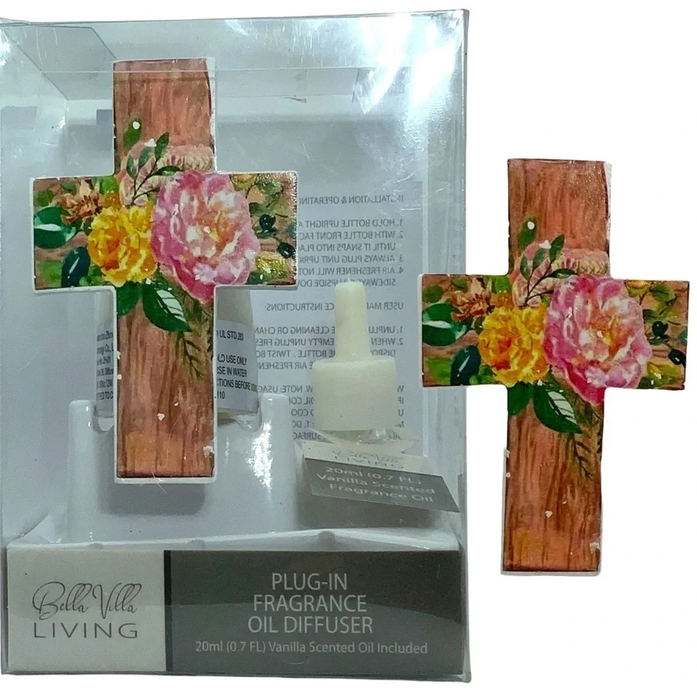 Bella Villa Oil Fragrance Warmer Spiritual Religious Cross Spring Easter Plug In